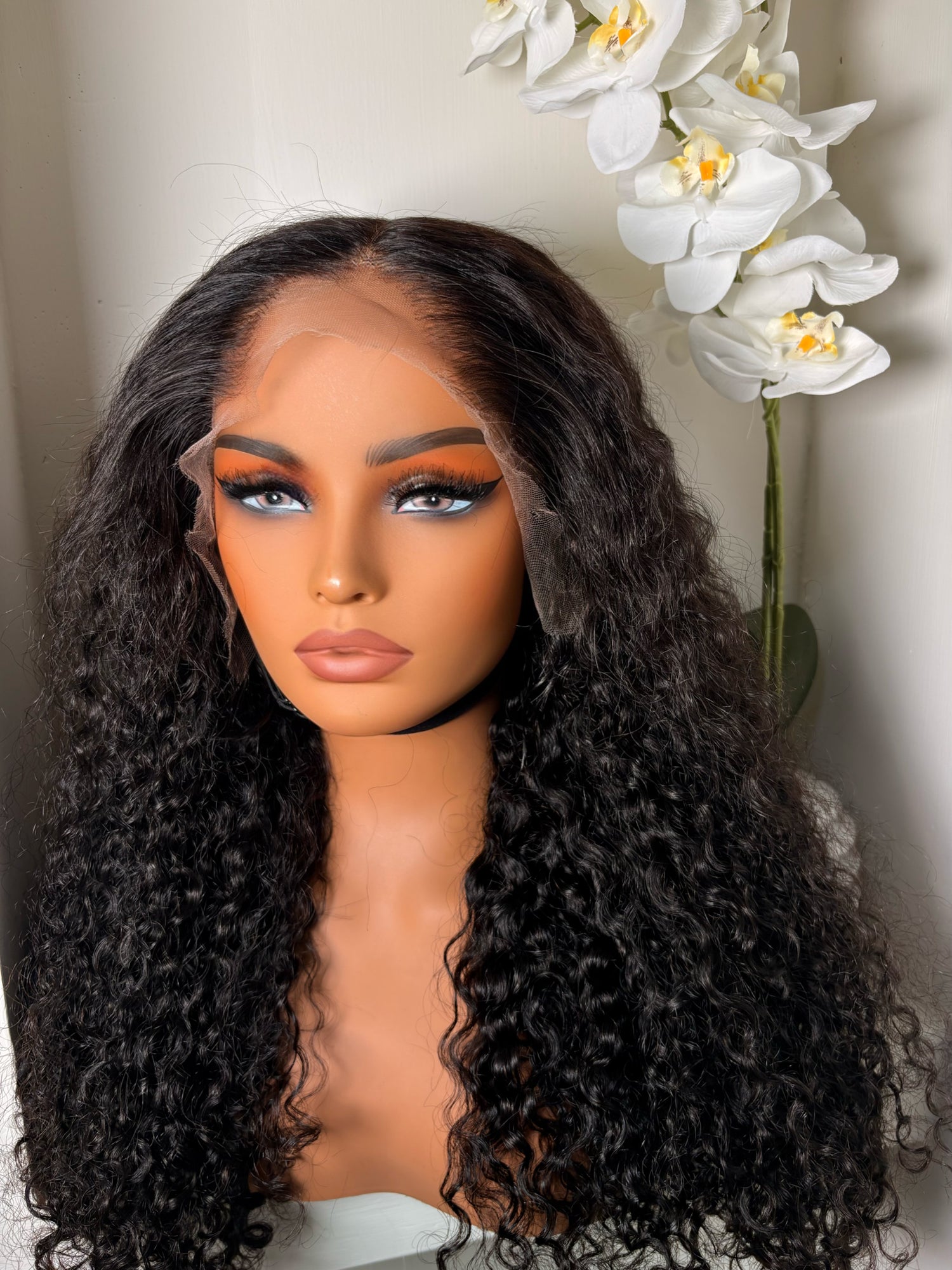 20 inch deep curly low hair line